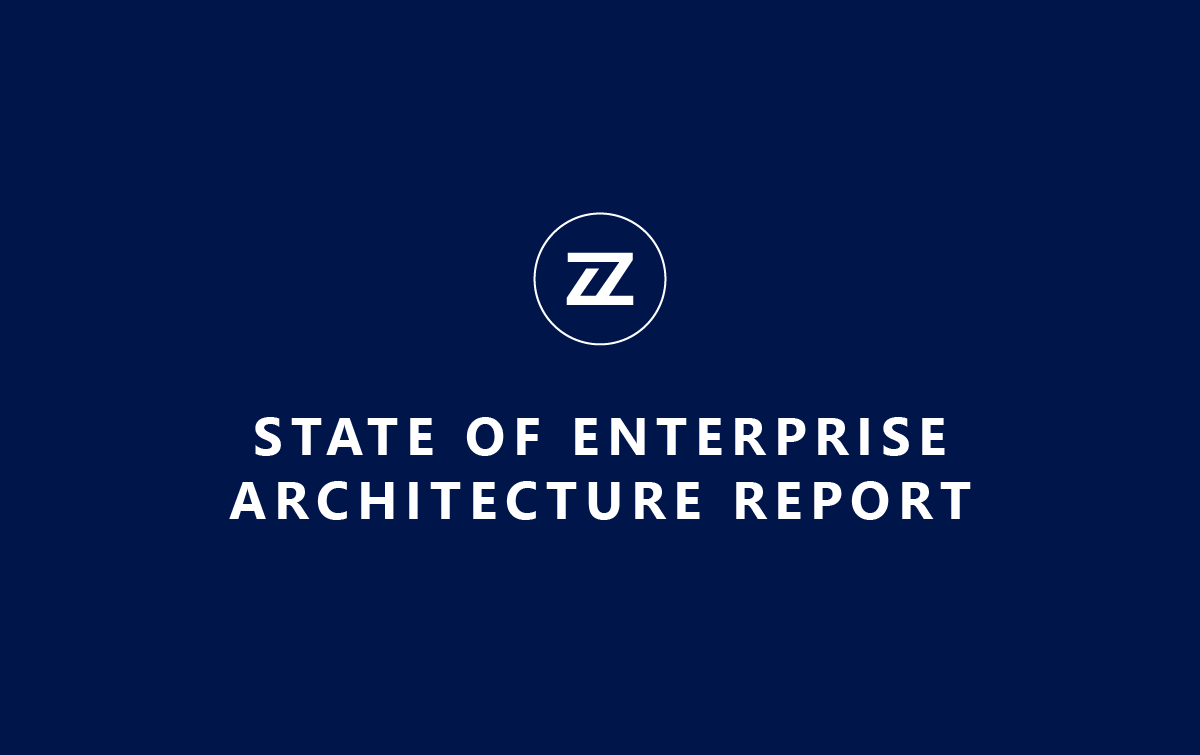 ZZ State of Enterprise Architecture Report written on a blue background
