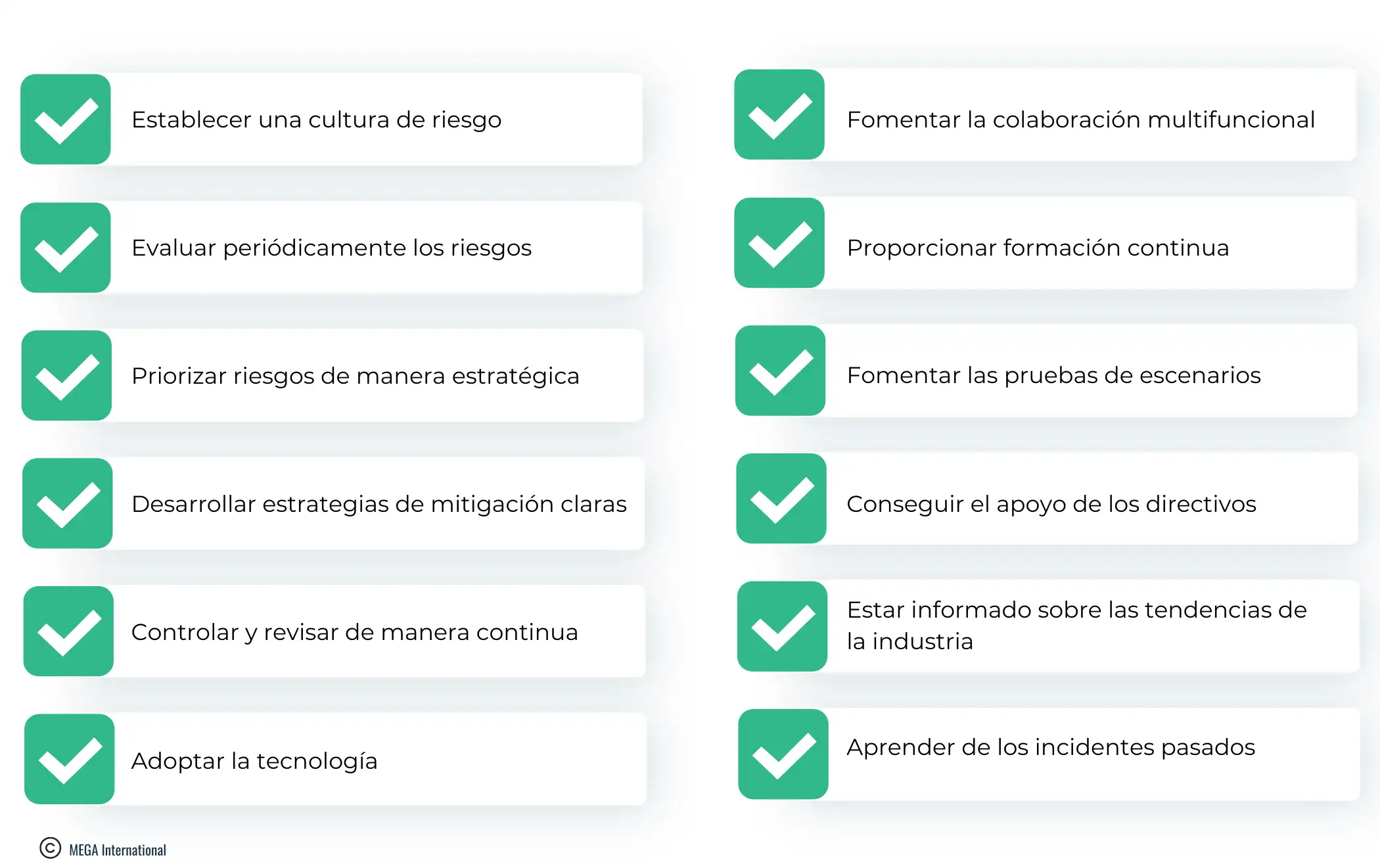 Las mejores prácticas para gestión efectiva de riesgos 