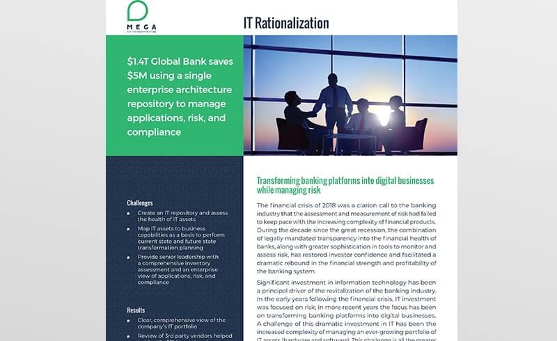 $1.4T Global Bank saves $5M using a single enterprise architecture repository to manage applications, risk, and compliance