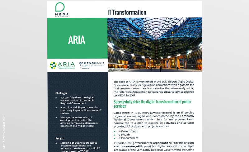 ARIA - Regione Lombardia: successfully drive the digital transformation of public services